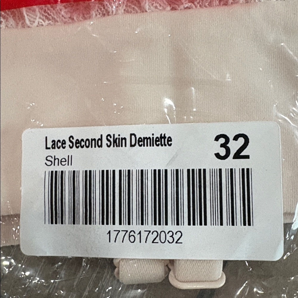 Ruby Ribbon Lace Second Skin Demiette in Shell Color NWT - Picture 5 of 5